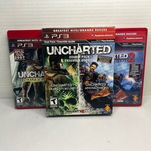 Uncharted Double Pack PlayStation 3 CIB With Manuals Good Condition